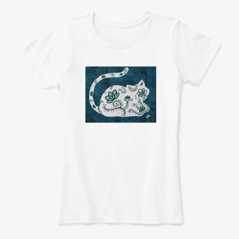 Teal Floral Kittty 