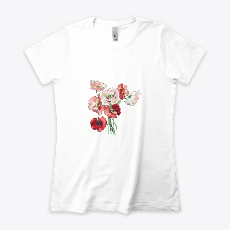 Realistic Red and Pink Flowers Design