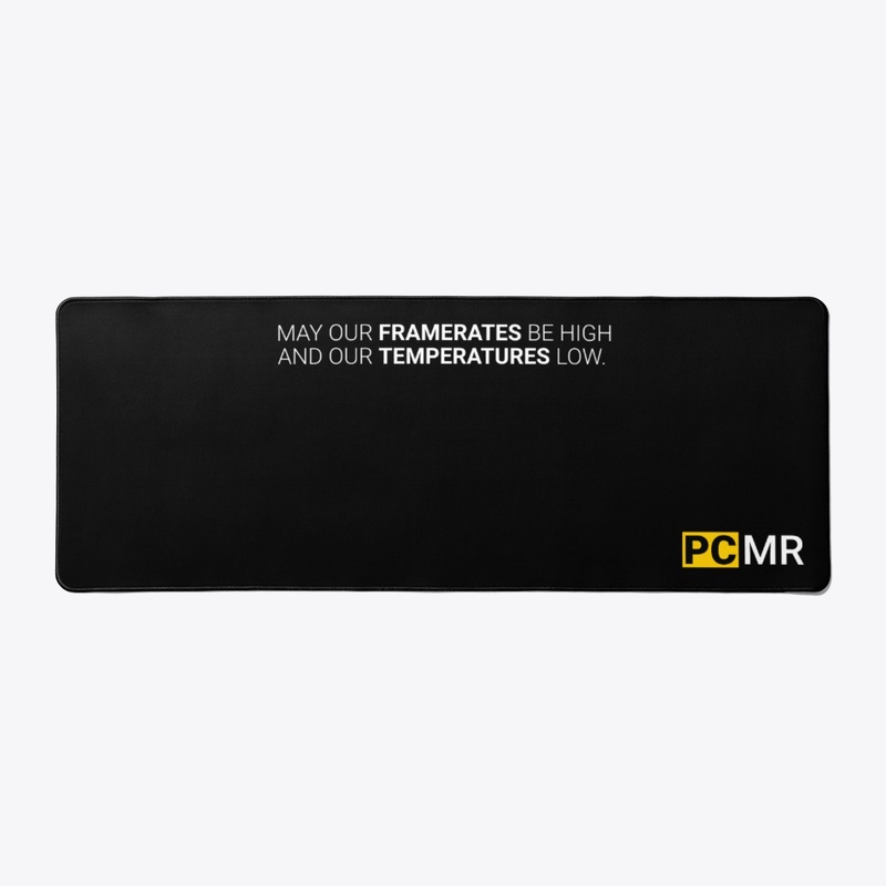 PCMR Mouse mat/Desk Pad - Logo + Slogan