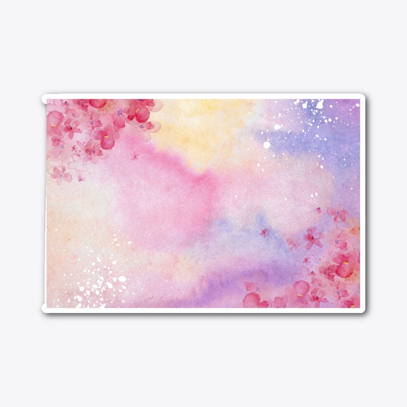 PINK WATER COLOR GRADIANT FLOWER 