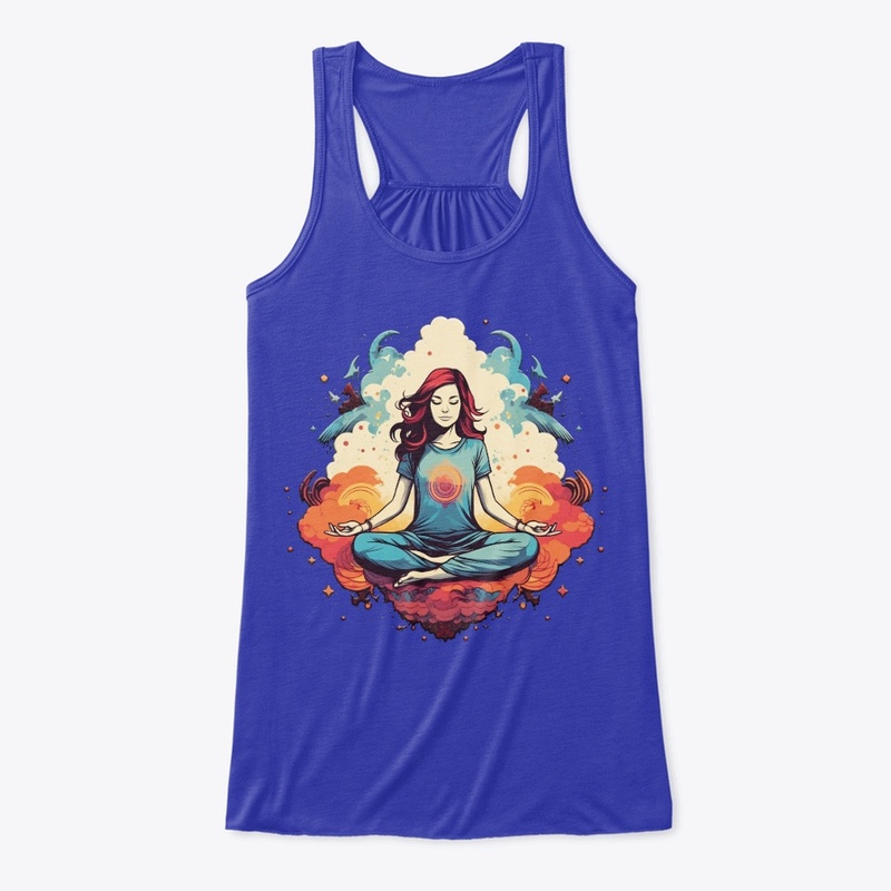 Red Hair Girl Meditation for Yoga