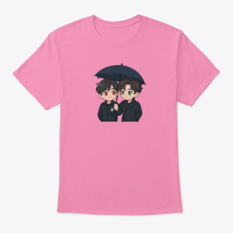 BJYX Chibi Art | Cute Duo Under Umbrella