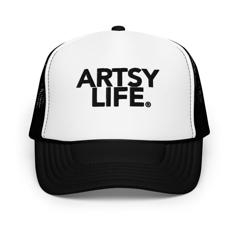 Artsy Life Records Hat (Black and White)