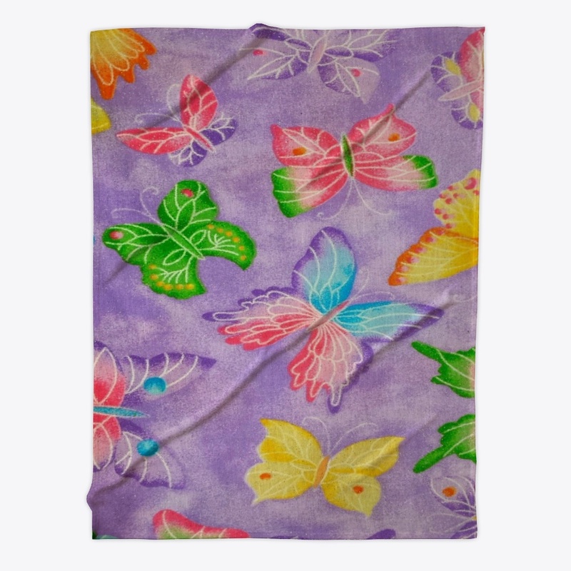 Pillow + Fleece Blanket Butterflies.