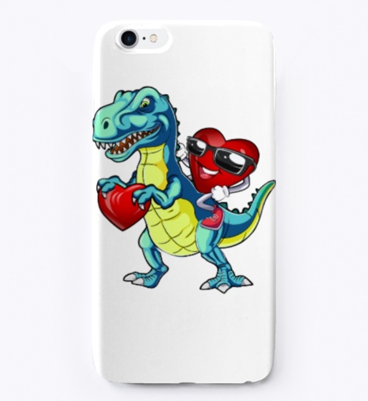 Heart Riding Dinosaur Valentine T Shirt