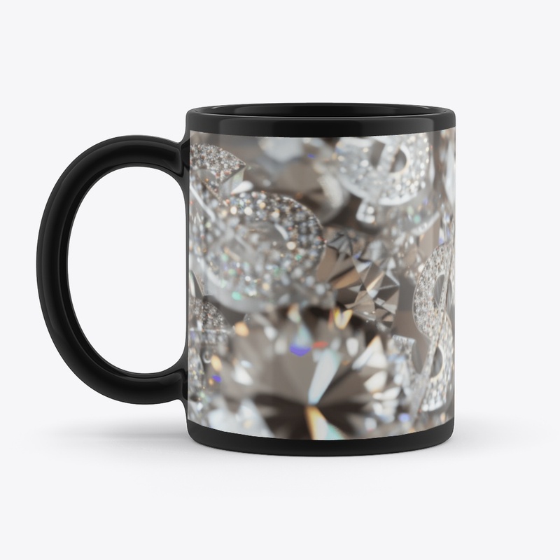 Glittering Gains: The Diamond Dollar Mug
