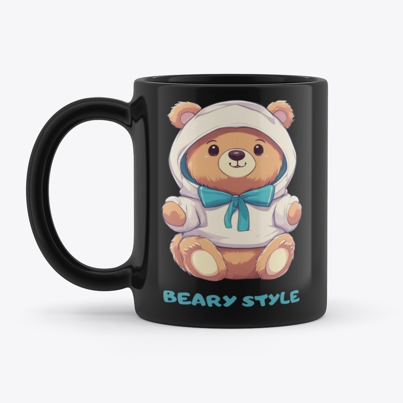 Teddy Bear in Hoodie and Bow Tie