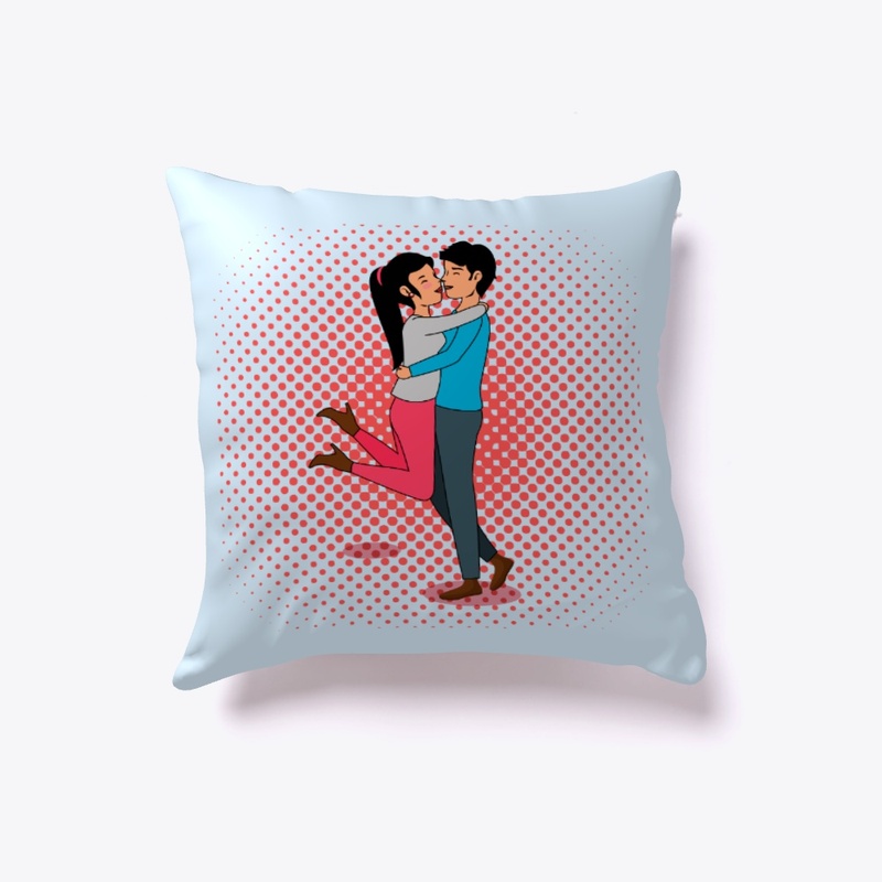  Love Couple in a Red Dotted Symphony