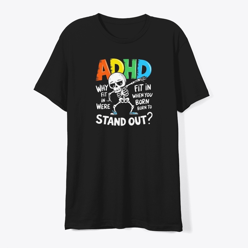 "ADHD Skeleton Dabbing Print"