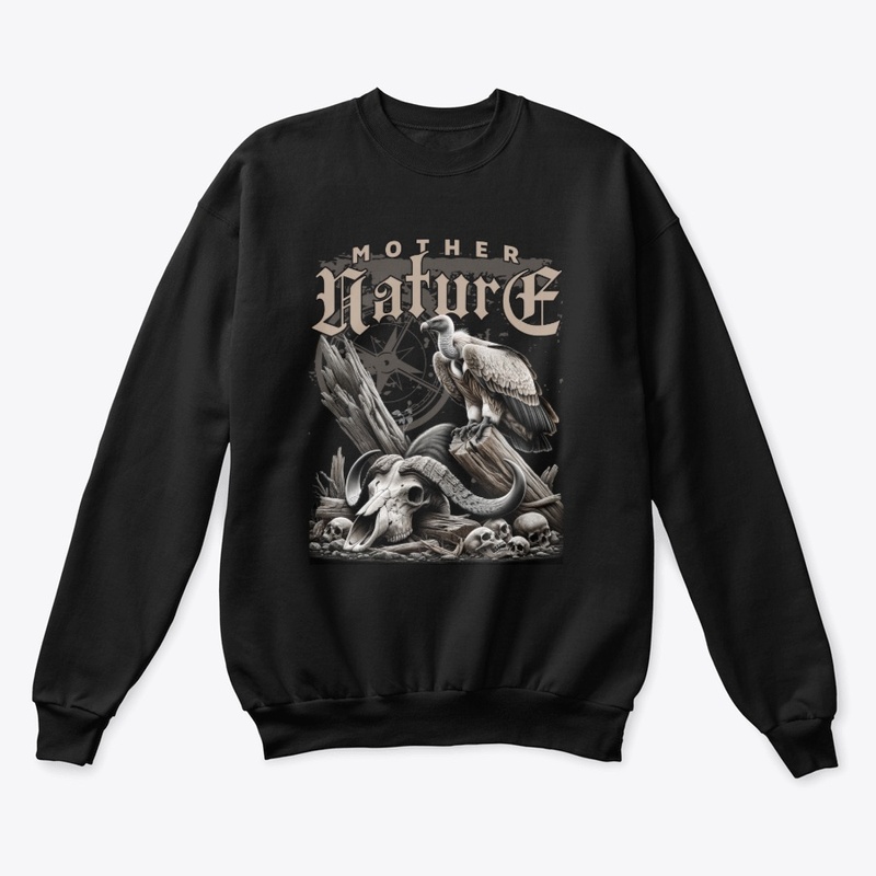 Grunge Mother Nature Skull Graphic Merch