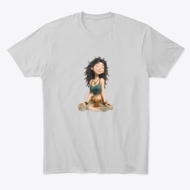 Cute 3D girl smiling and happy