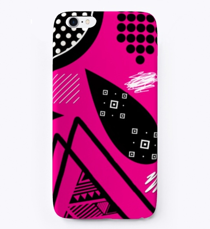 Pink Black Geometric Pattern