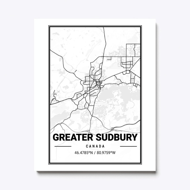 Greater Sudbury Light City Map