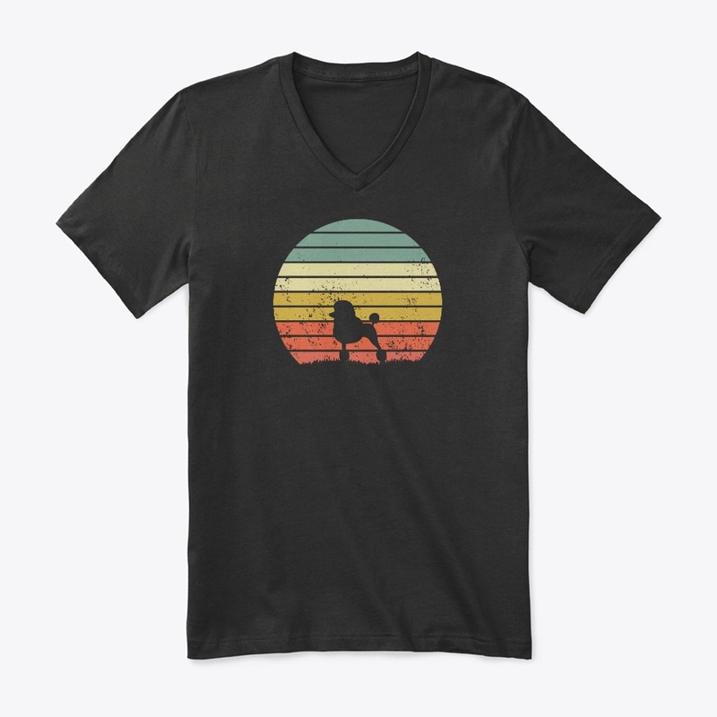 Poodle Retro Sunset Dog Lover