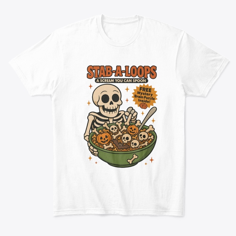 Comfort Colors Horror Skeleton Cereal 