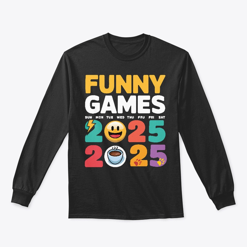 Funny Games 2025 Vibrant Iconic Design. 