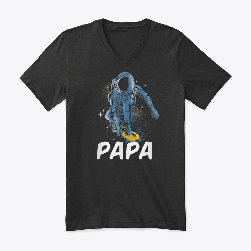 Astronaut Skateboarding  Papa