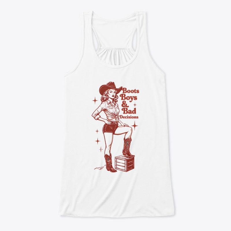 Boots Boy S Bad Decisions - Women's Flowy Tank Top - Women's Flowy Tank Top - Women's Flowy Tank Top - Women's Flowy Tank Top