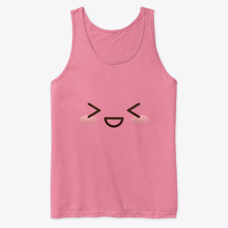 Kawaii japanese anime face design: shy