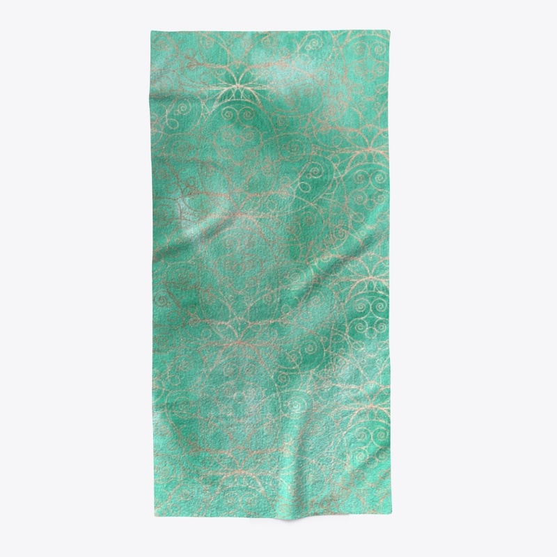 Lotus Pattern Seafoam Green