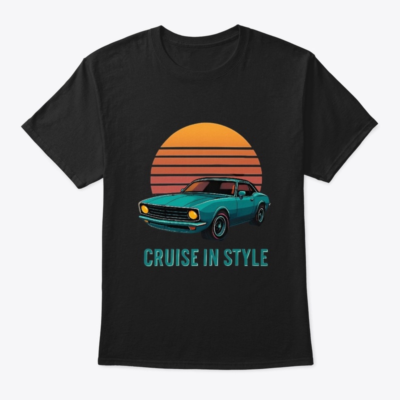 Retro Car Sunset Tee - Cruise in Style
