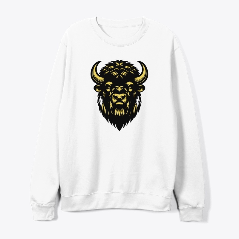 Angry Bison Head Design
