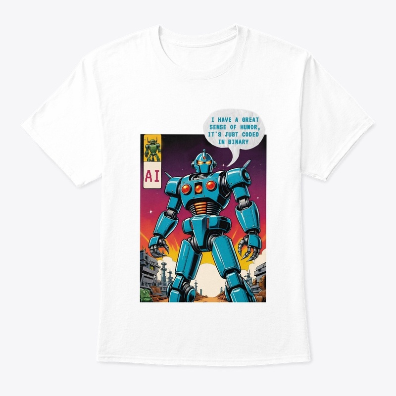 A Funny Giant Robot Comic Book Style 