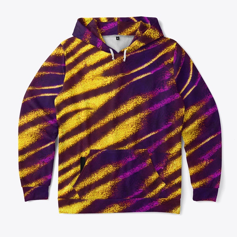 Purple and Gold Tiger Stripes Design 