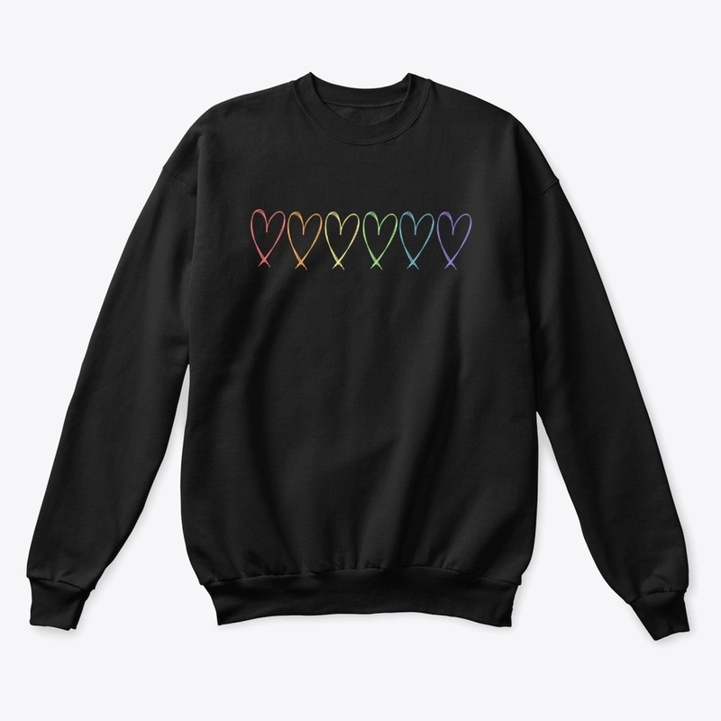 String of LGBT hearts sweatshirt