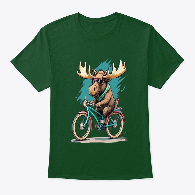Moose on a bicycle