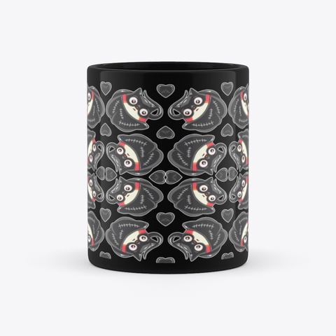 Pspsp Pattern Black T-Shirt Right