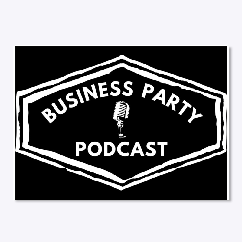 Business Party Logo sticker black