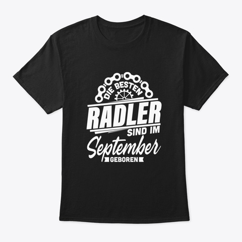 Bicycle Birthday September Stgm4 Black T-Shirt Front