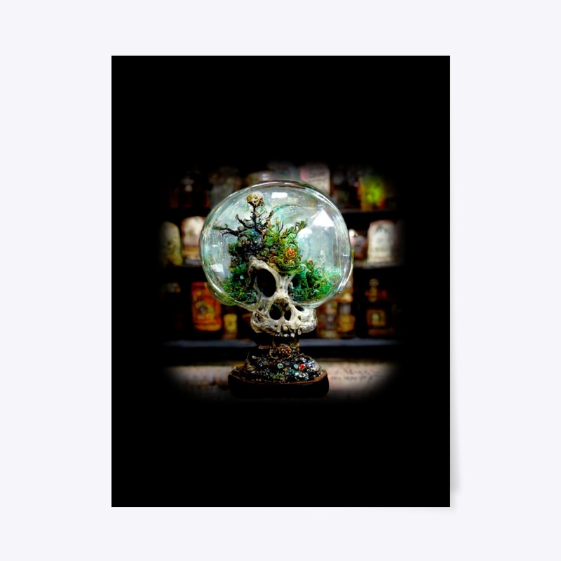Skull terrarium 