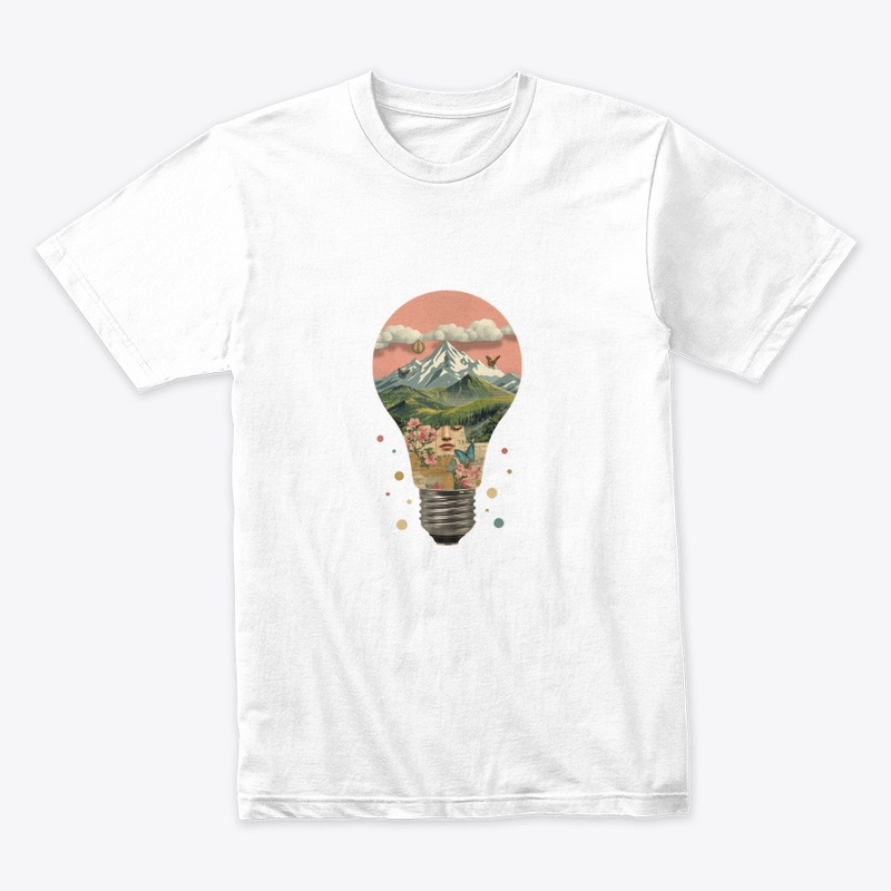 Surreal Mountain Landscape Lightbulb