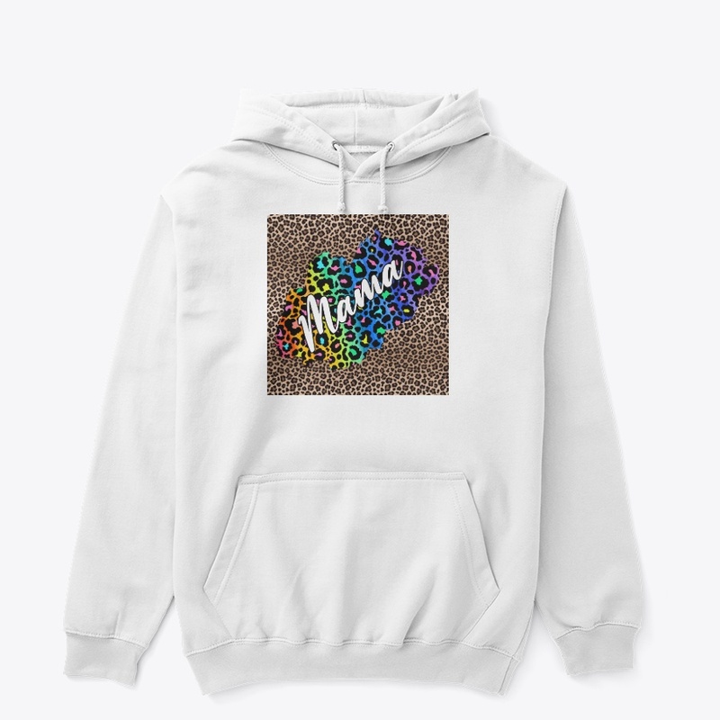Mama With Rainbow Cheetah Print