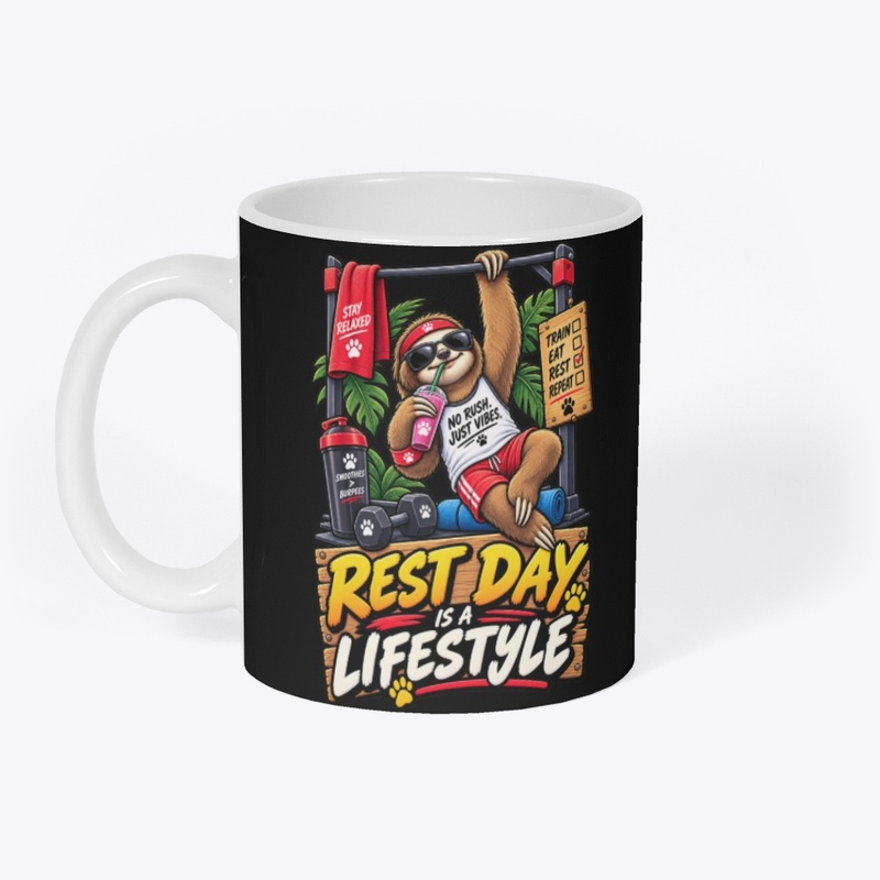Rest Day Is a Lifestyle Funny Sloth Gym