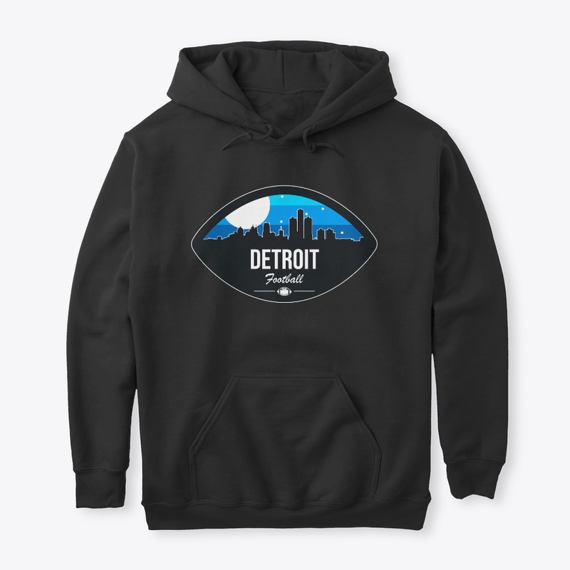 Detroit Football Skyline Badge