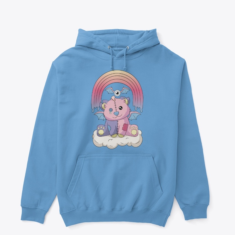 Pastel Goth Teddy #three - Hoodie 