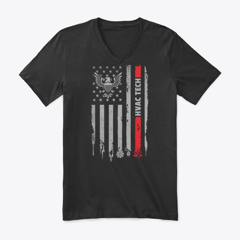 Proud American HVAC Tech Shirt 