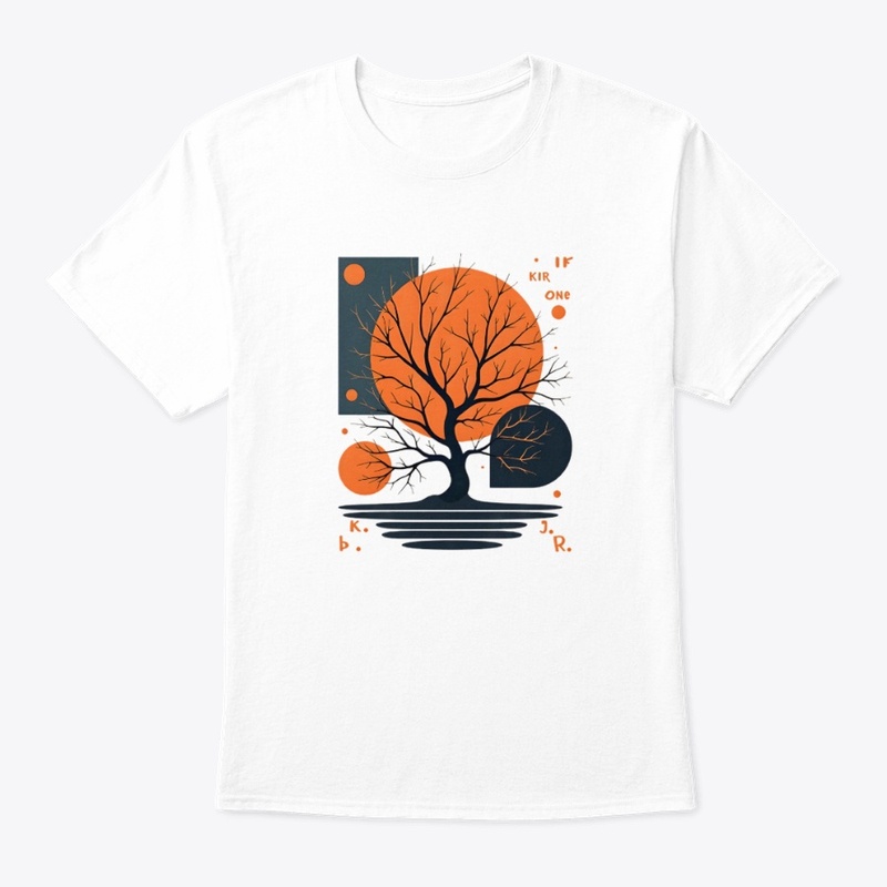Minimalist Tree graphic T-shirt design