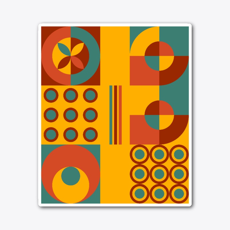 Tribal geometric design yellow
