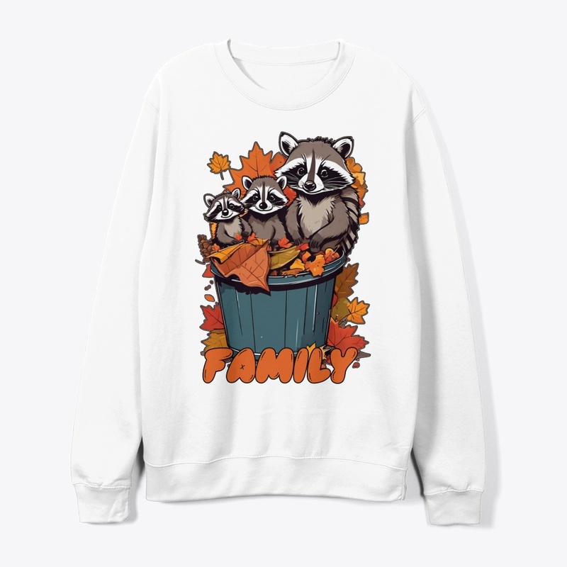Autumn Trash Adventure - Raccoon Family