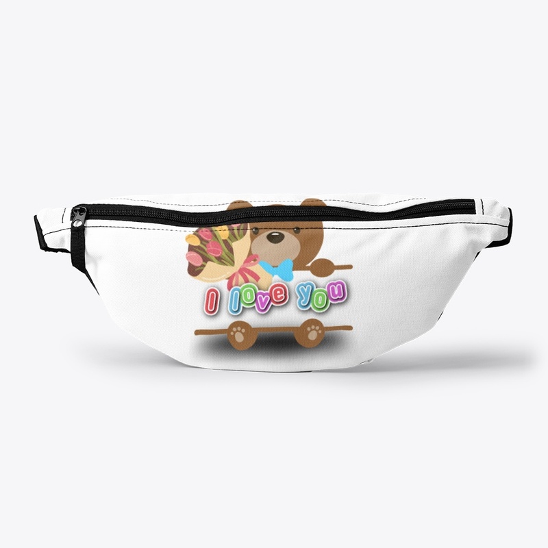 I love you flower and bear collection