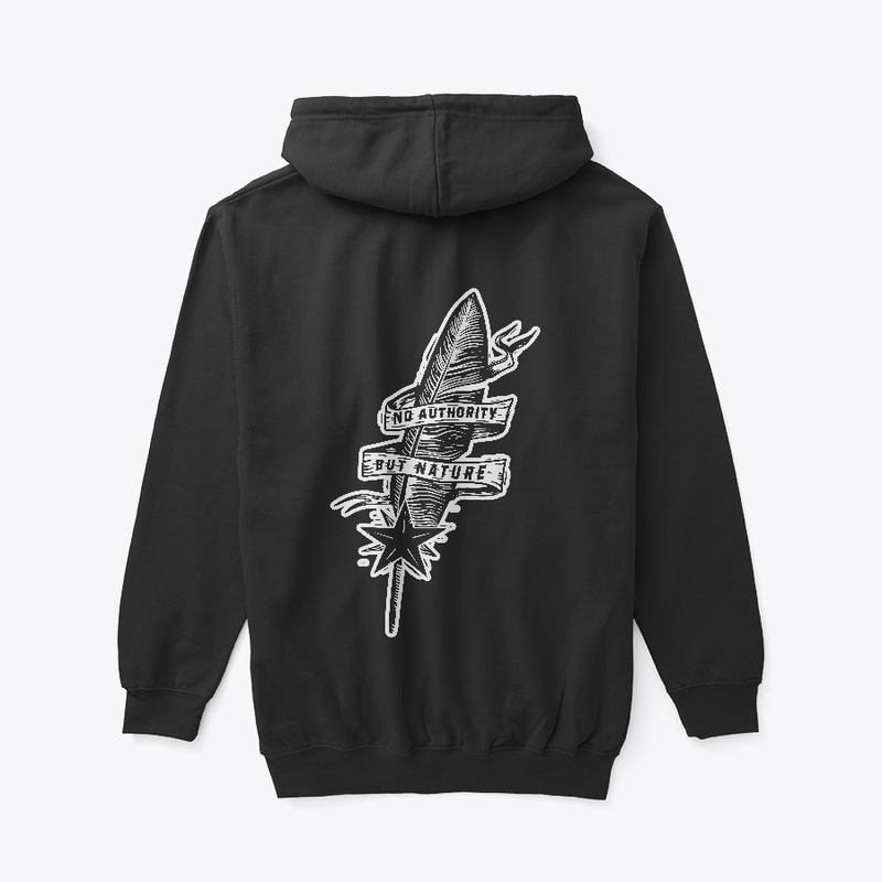 No Authority But Nature (White on Black)