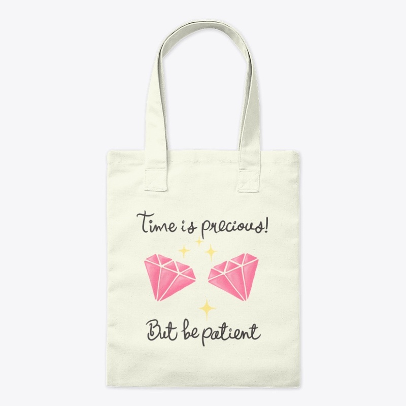 Time is precious Black (Pink Diamonds)