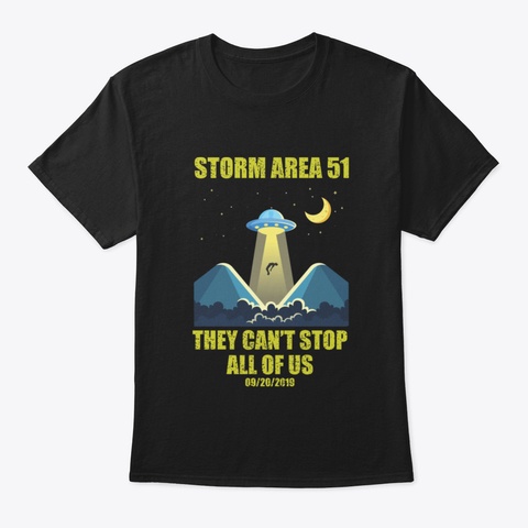 Storm Area 51 Ufo Black T-Shirt Front