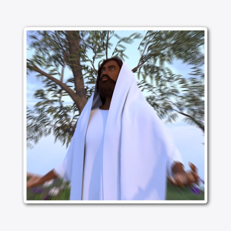 Jesus Christ black with white robe 