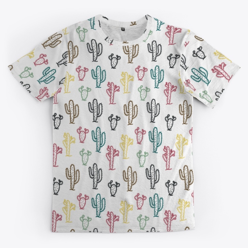  Cute Seamless Pattern with Cactus