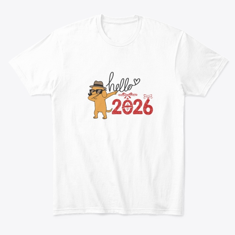 T shrit HELLO 2026 New Year Word Design